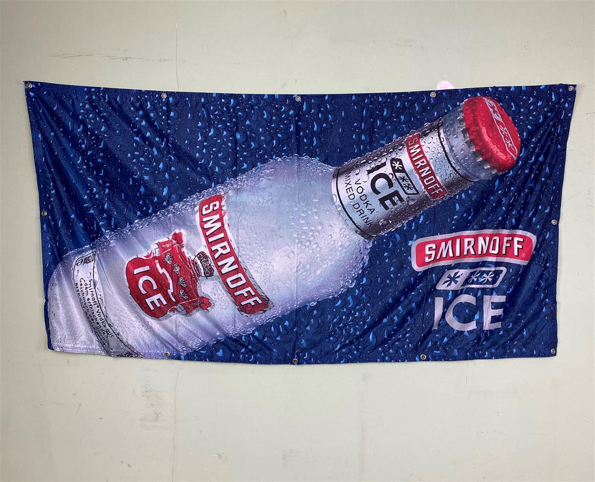 1x flaga Smirnoff Vodka Ice blue 180x100