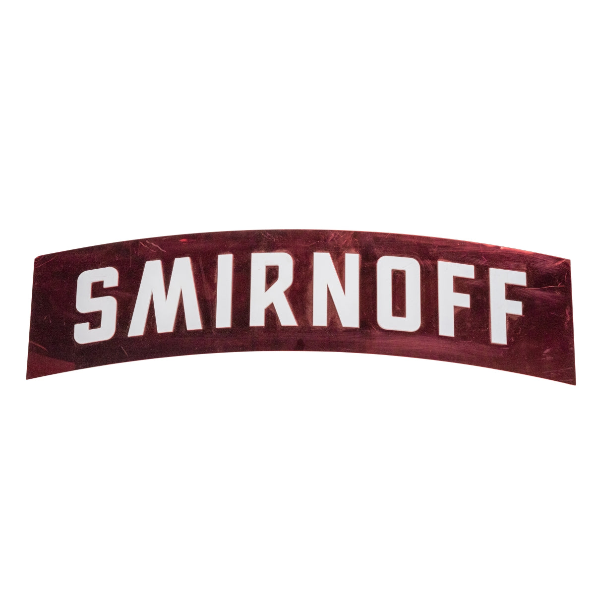 1x neon Smirnoff Vodka czerwone zakrzywione logo w kolorze białym – Widok 3