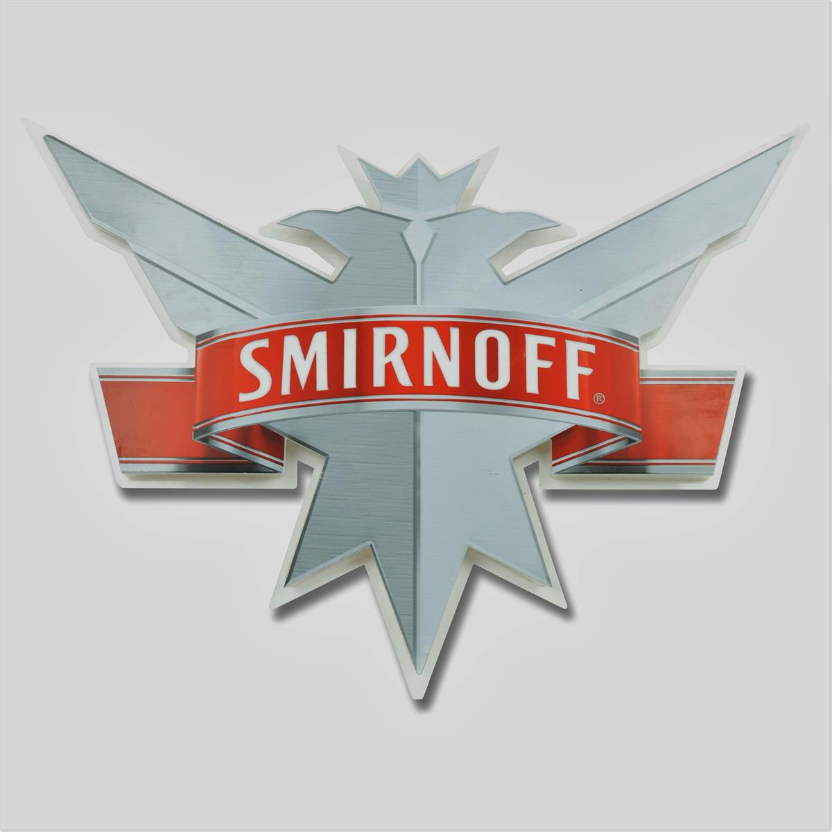 1x Smirnoff Vodka znak uszkodzony neon znak orzeł srebrny