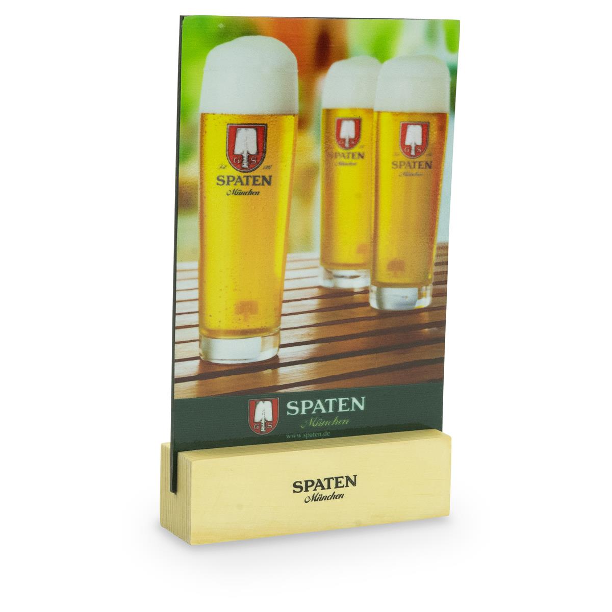1x Stojak na stół piwny Spaten mała tablica kredowa – Widok 2