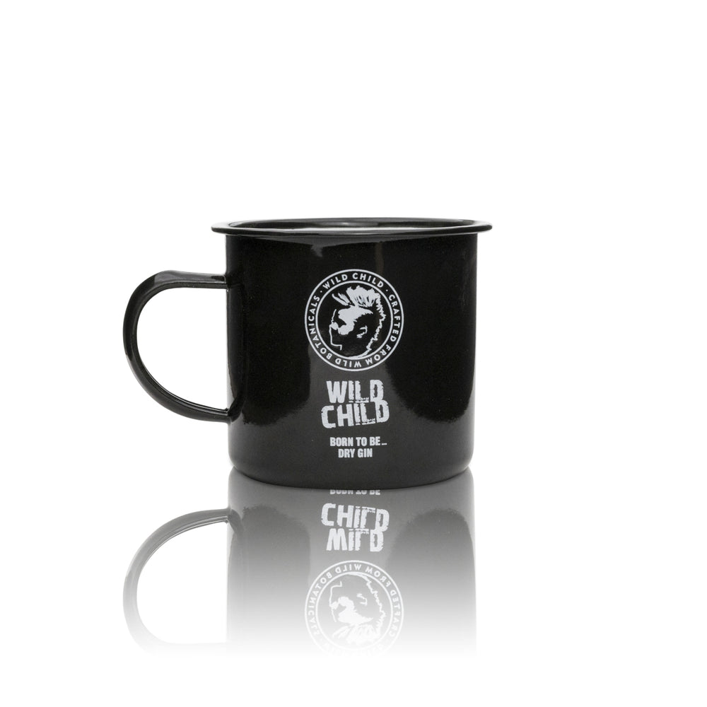 1x Wild Child gin cup emaliowany metalowy czarny