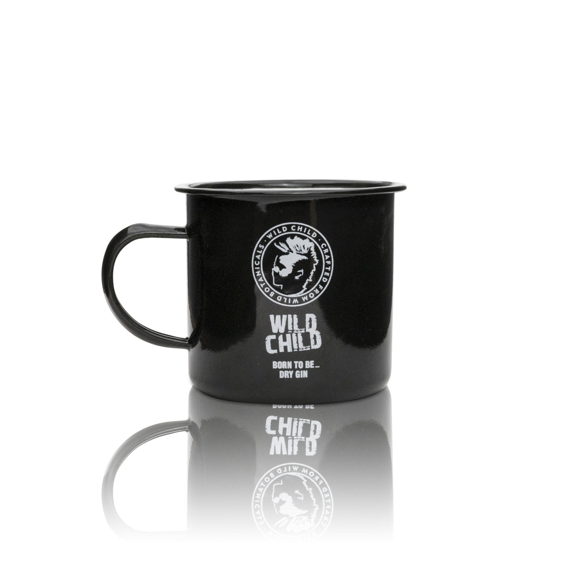 1x Wild Child gin cup emaliowany metalowy czarny