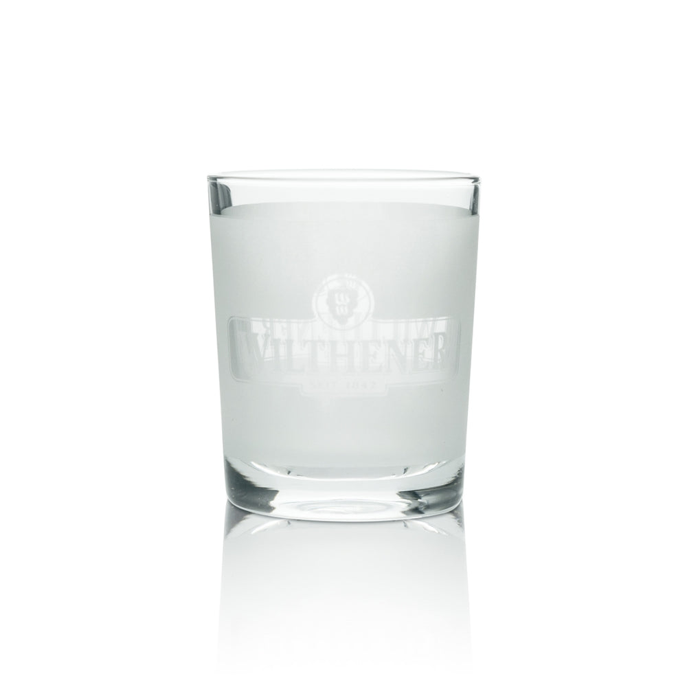 1x Wilthener tealight do wina z mlecznego szkła z logo