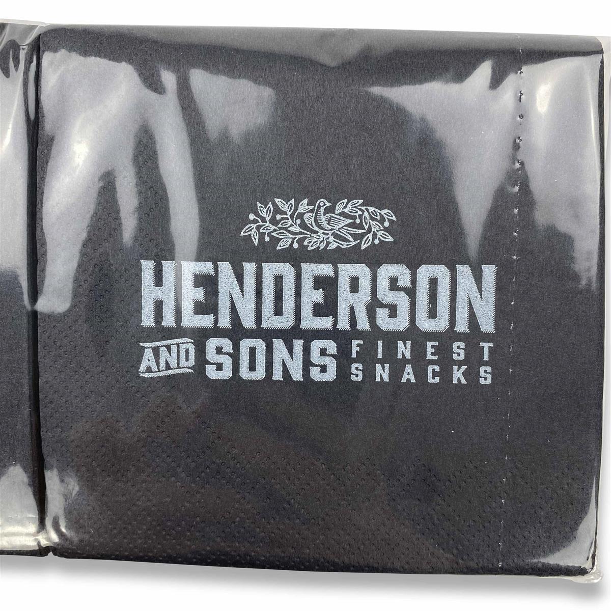 200x czarne serwetki do ginu Henderson – Widok 3