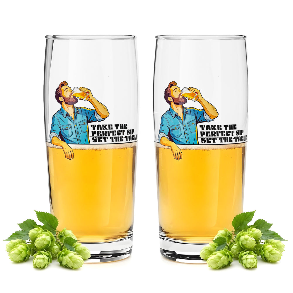 2x szklanki do piwa Sipply SETTING THE TABLE Take the Perfect SIP 0,5 l