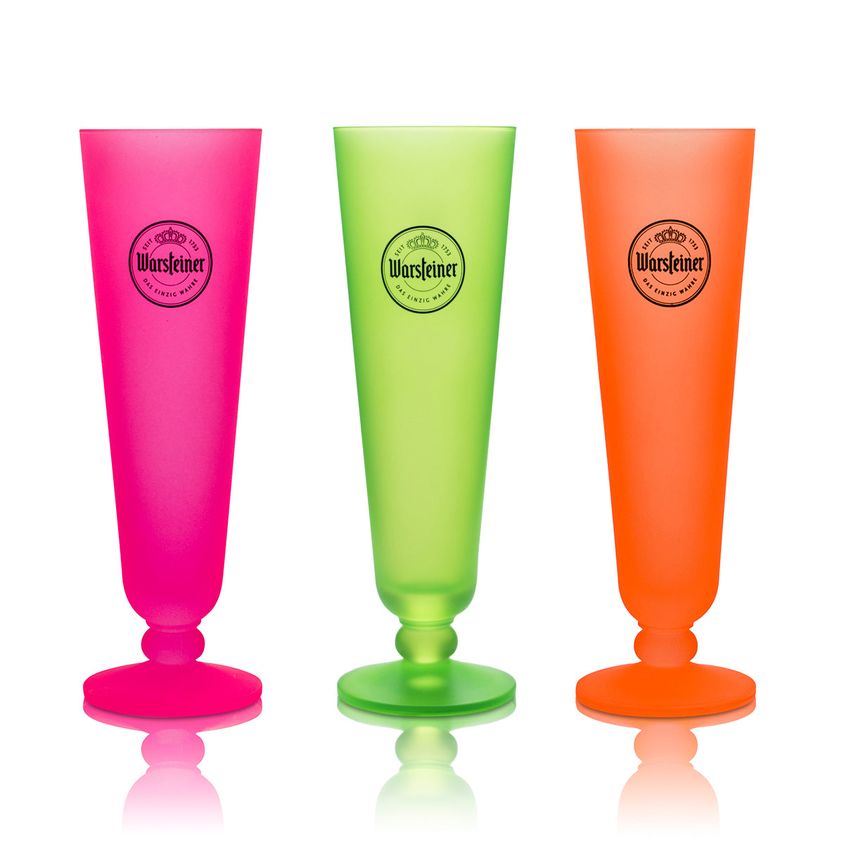 3x Szklanka do piwa Warsteiner 0,2l Neon Tulip Exclusive Goblet CSD Szklanki Pride Beer