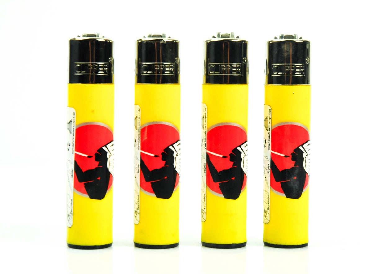4x American Spirit Lighter Classic Large Żółty wielokrotnego użytku Clipper