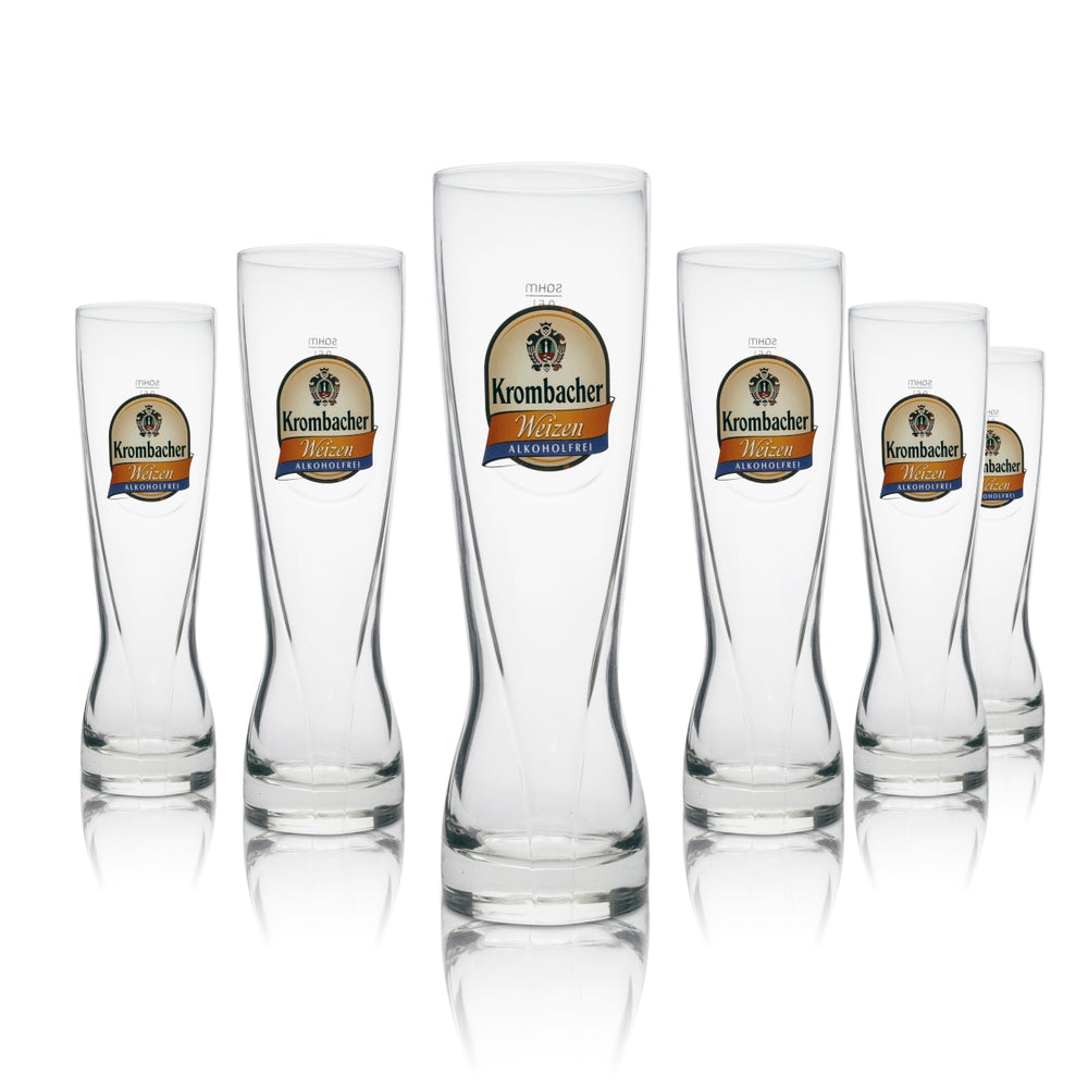 4x szklanka do piwa Krombacher 0,5 l Szklanka do piwa pszenicznego „bezalkoholowego”