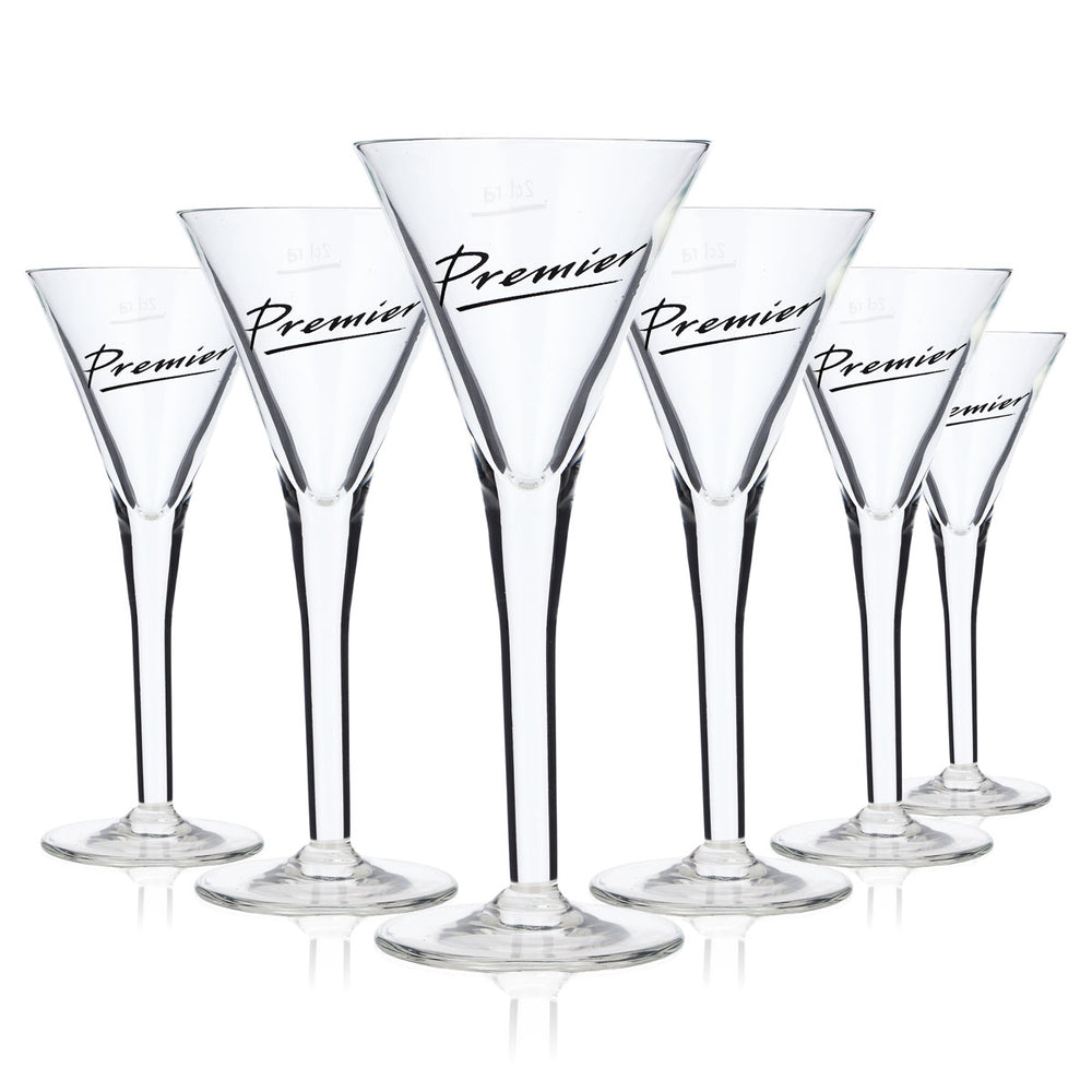 4 sztuki szklanek do likieru Luigi Bormioli o pojemności 2 cl, model Tiziano „Premier”, szklane kryształowe (zestaw 4 sztuk)