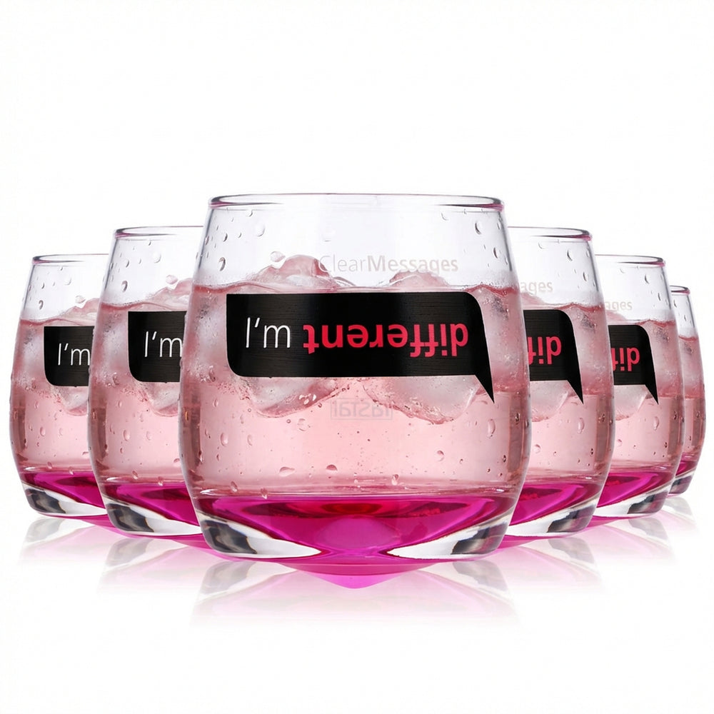 4x szklanki Rastal 0,2 l Szklanki designerskie Tumbler Schwenker „I´m different”