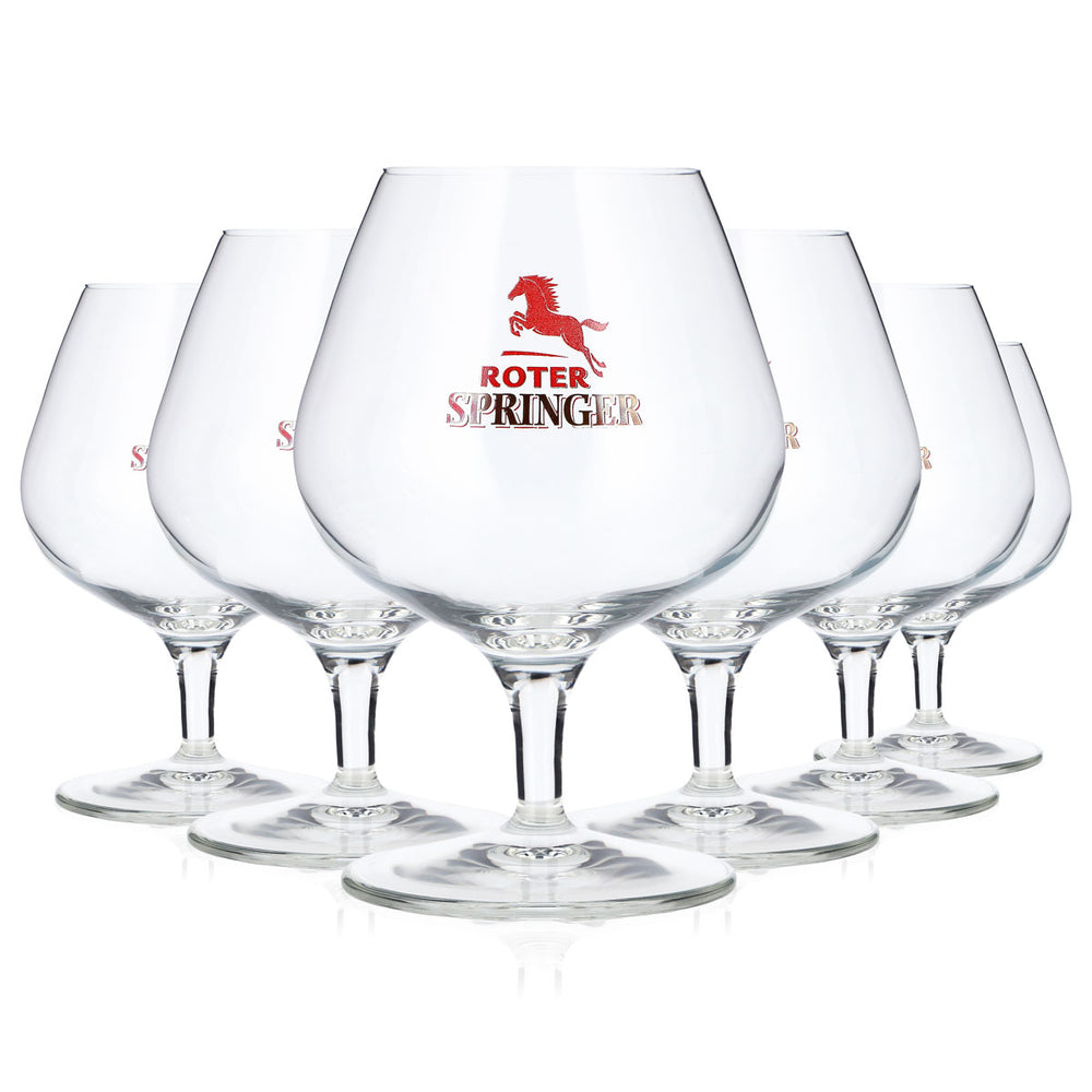 4 szklane kieliszki do brandy „Roter Springer” (zestaw 4 szt.)