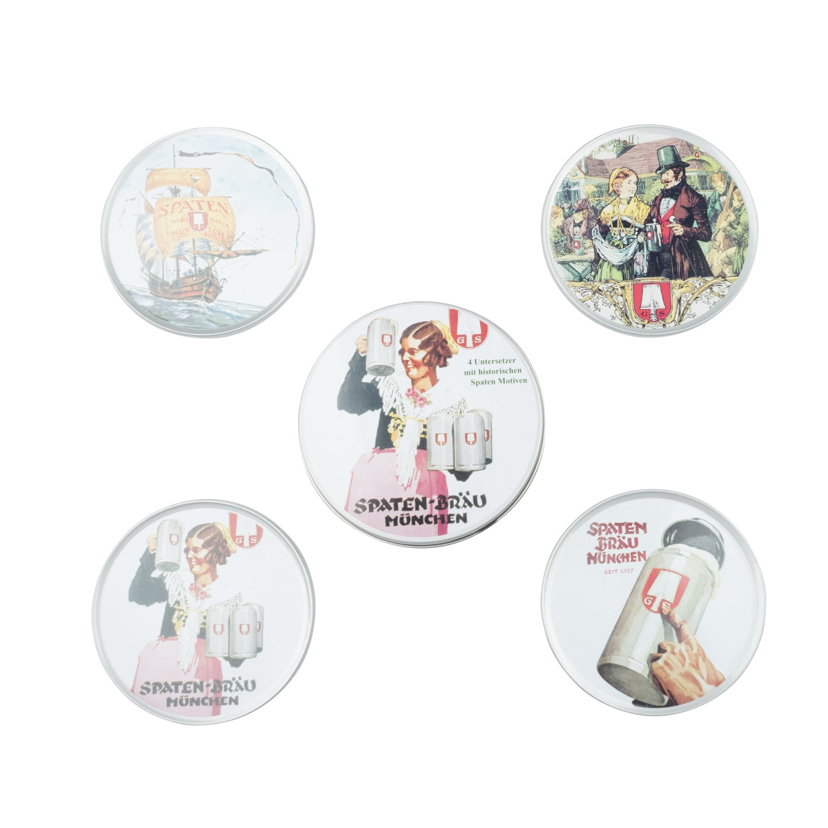 4x Spaten Beer Coaster Coaster Beer Cover Mat Drip Protection Lovers