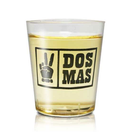 50x Dos Mas Tequila Plastic 2cl Shot Short Stamper Shot Glasses Bar