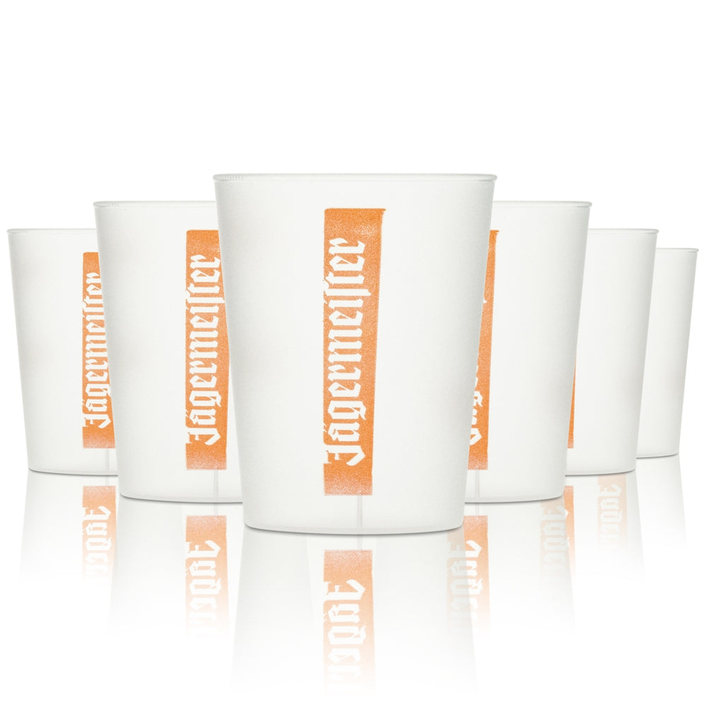 50x plastikowe kieliszki Jägermeister 4 cl jednorazowe kieliszki do shotów barowe