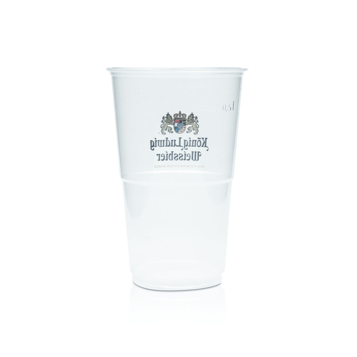 50x Jednorazowe kubki do piwa King Ludwig 0,5l Plastikowe plastikowe kubki festiwalowe – Widok 3