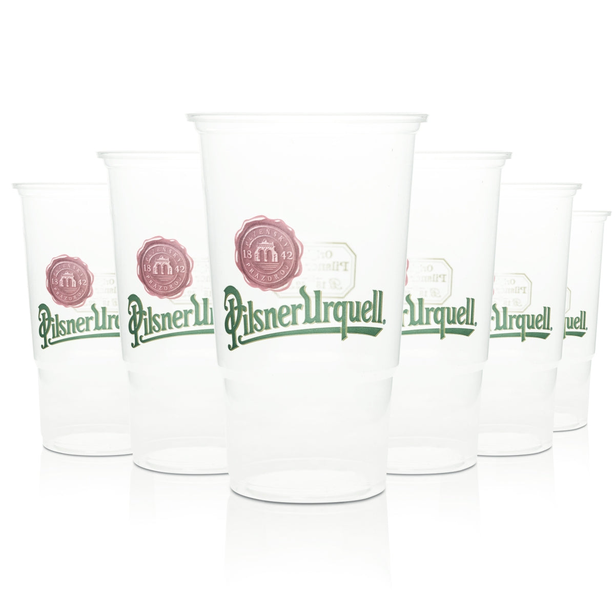 50x Pilsener Urquell Piwo Jednorazowe kubki 0,5 l Festiwalowe szklanki z tworzywa sztucznego Szkło