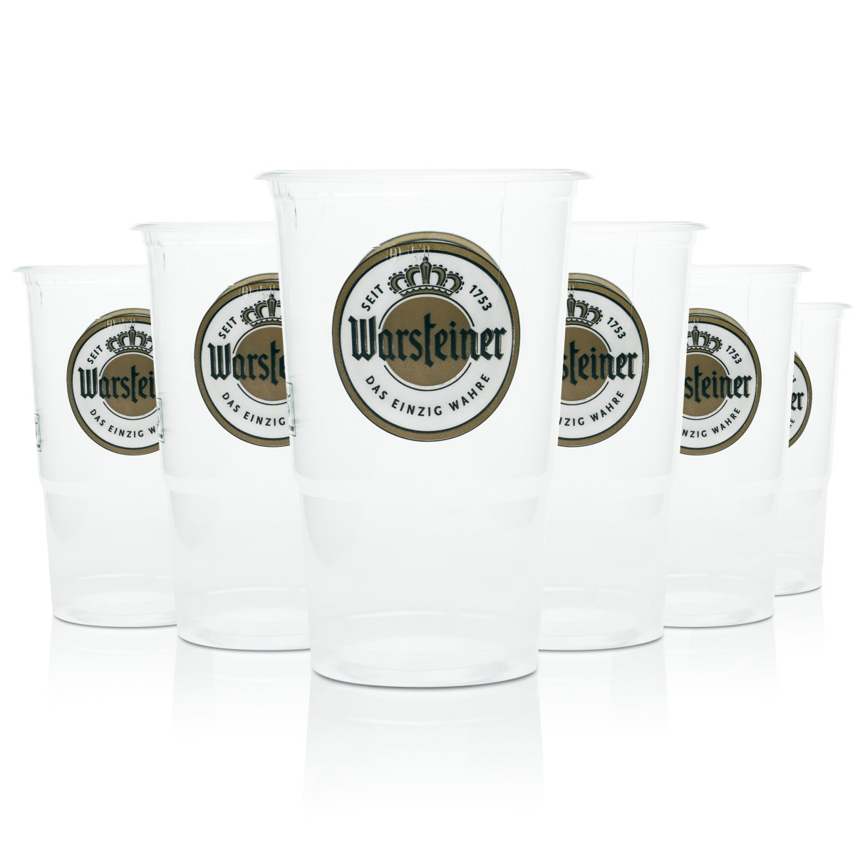 50x jednorazowe kubki do piwa Warsteiner 0,2l szklanki festiwalowe plastikowy kubek plastikowy