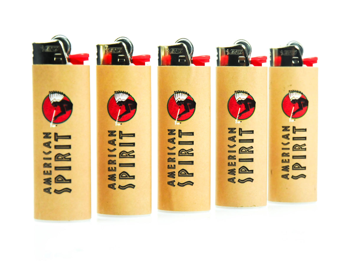 5x zapalniczka American Spirit do tytoniu Lighter Reibrand Beige BIC Maxi – Widok 2
