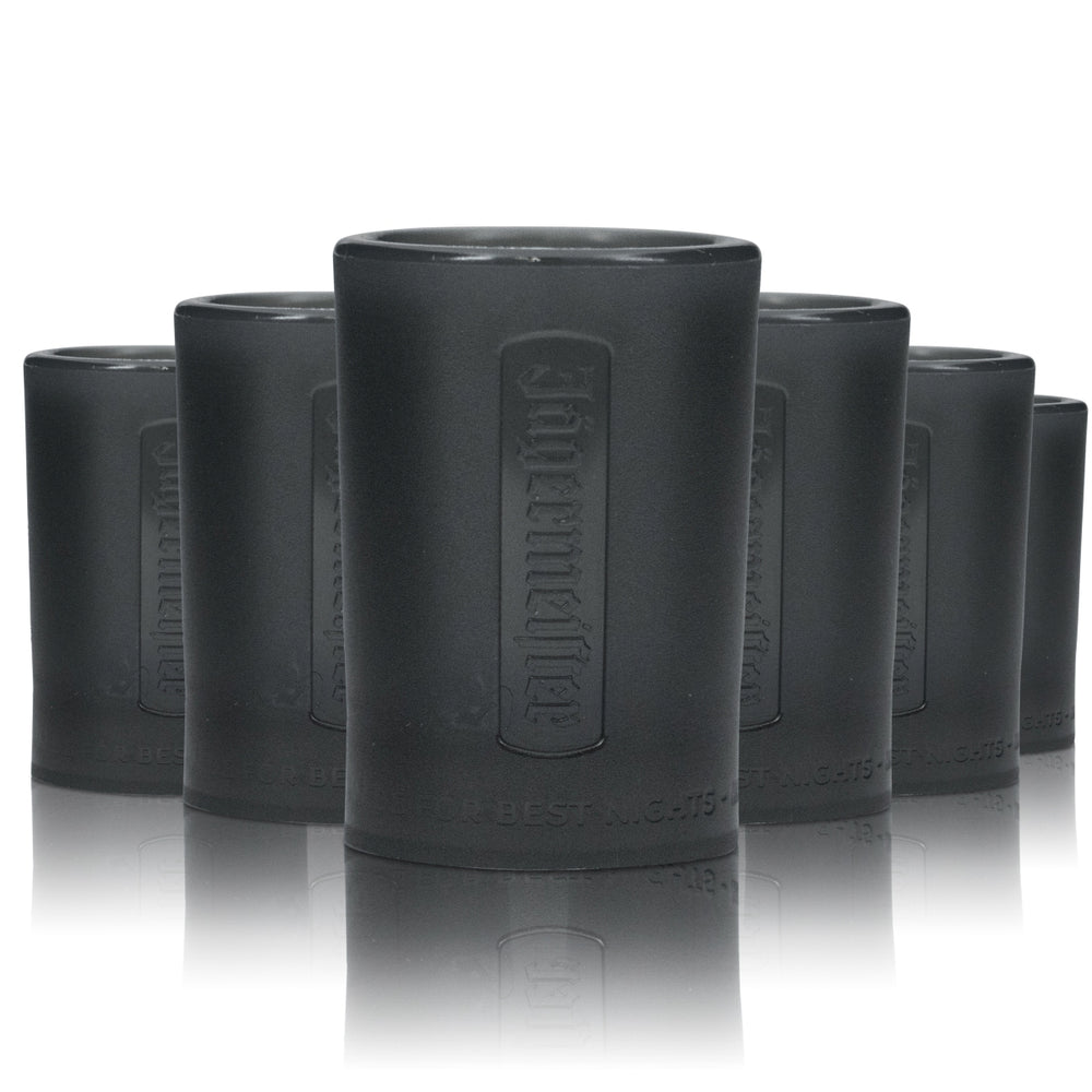 5x kieliszek do shotów Jägermeister 2 cl, wielokrotnego użytku, z twardego plastiku, krótkie kieliszki do sznapsa