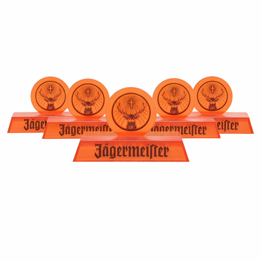 5x stojak na stół Jägermeister akrylowy uchwyt na karty menu potraw napojów reklama