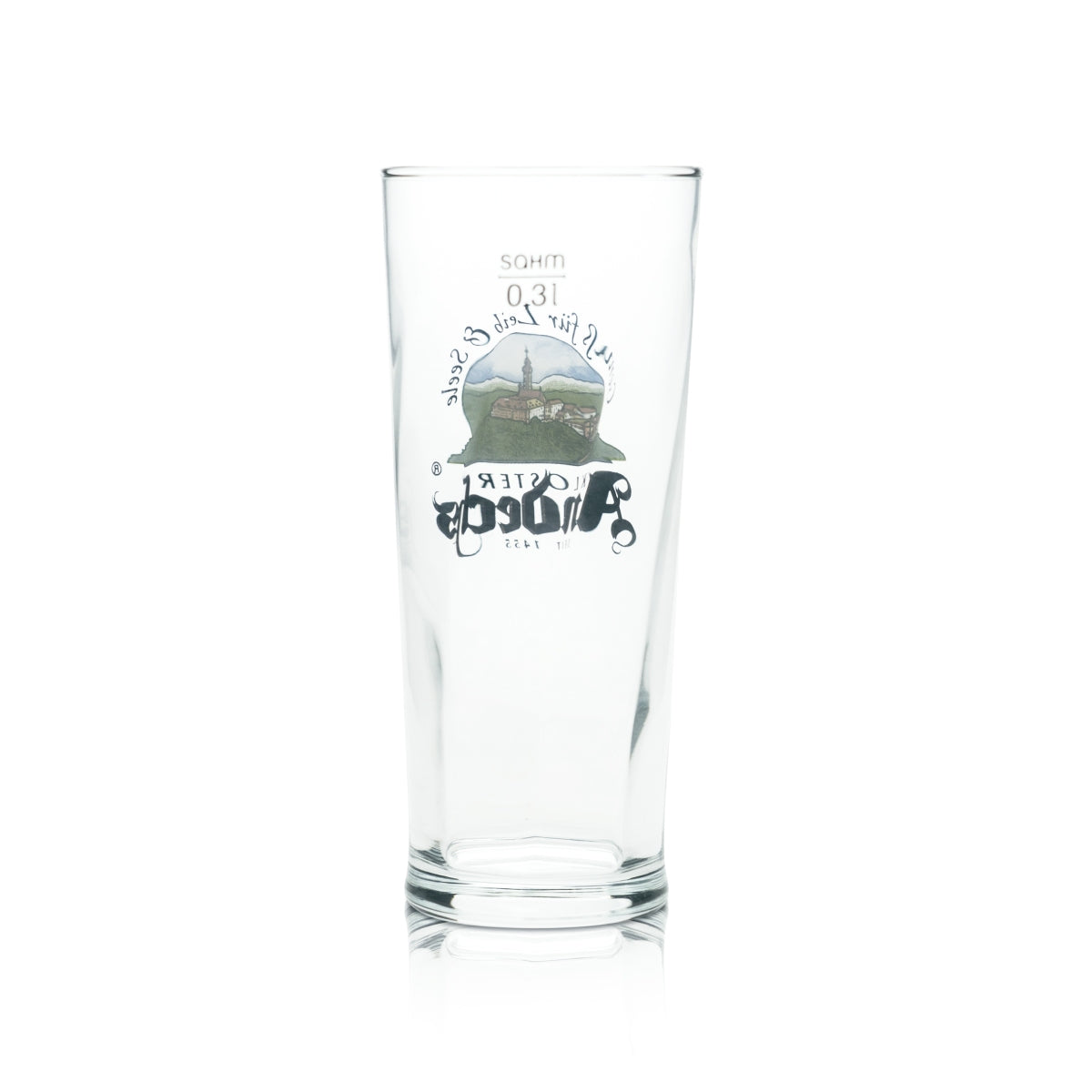 6 Andechs szklany kufel do piwa 0,3l Logo Sahm nowy – Widok 4