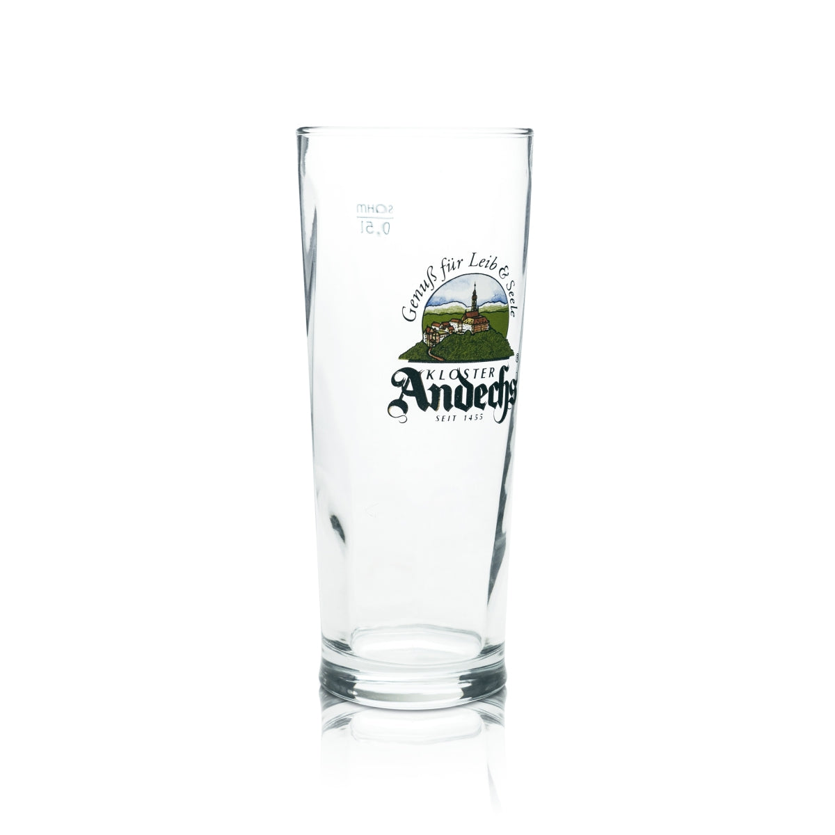 6 Andechs szklany kufel do piwa 0,5l Logo Sahm nowy – Widok 3