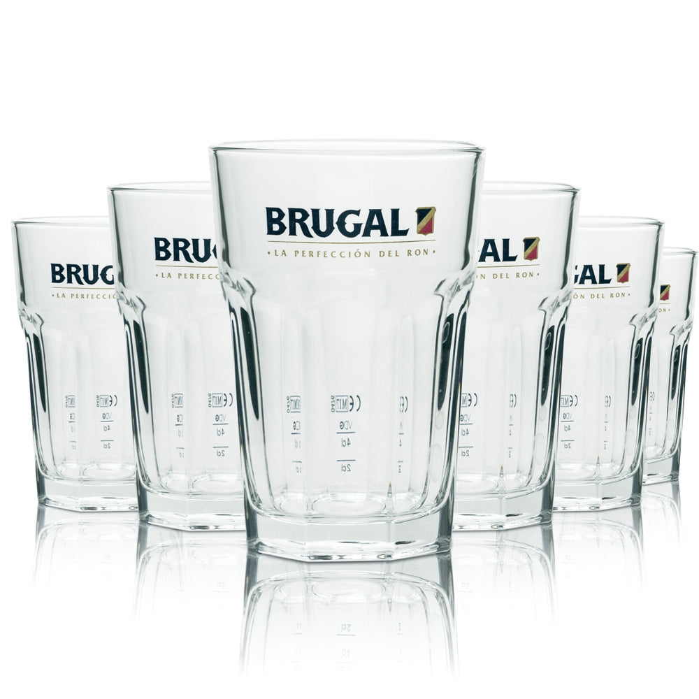 6 Brugal Rum szklanka 0,25l longdrink standardowa nowa