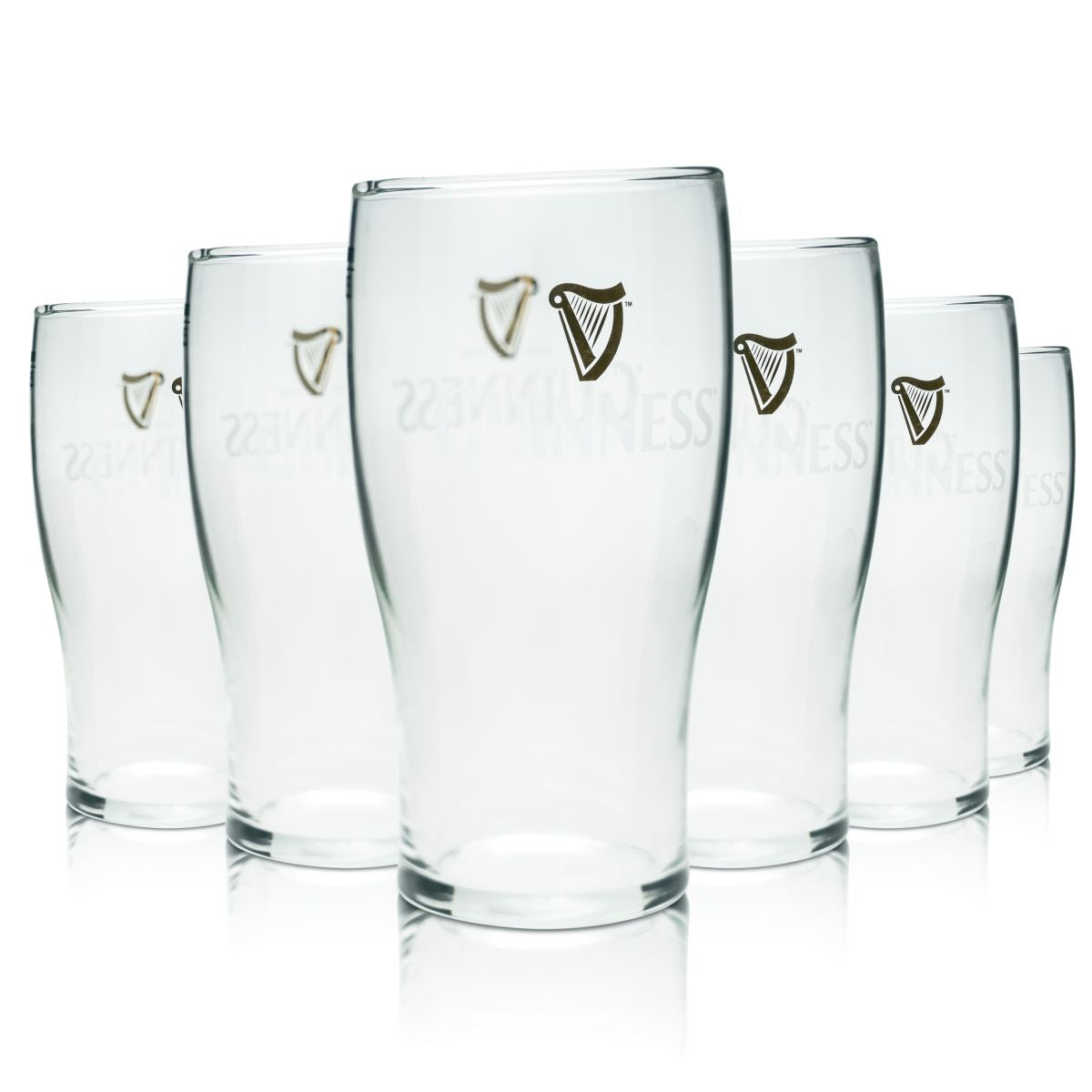 6 szklanek do piwa Guinness 0,5 l Pint Beer Gläser Willi Becher Irish Brewery Draught