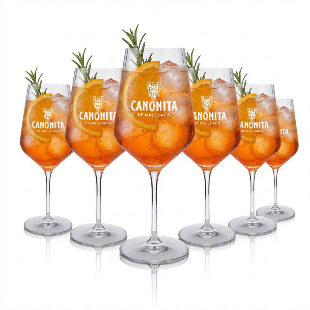 Zestaw 6 szklanek Canonita de Mallorca 0,57 l – szklanki na nóżce do aperitifów i likierów Spritz