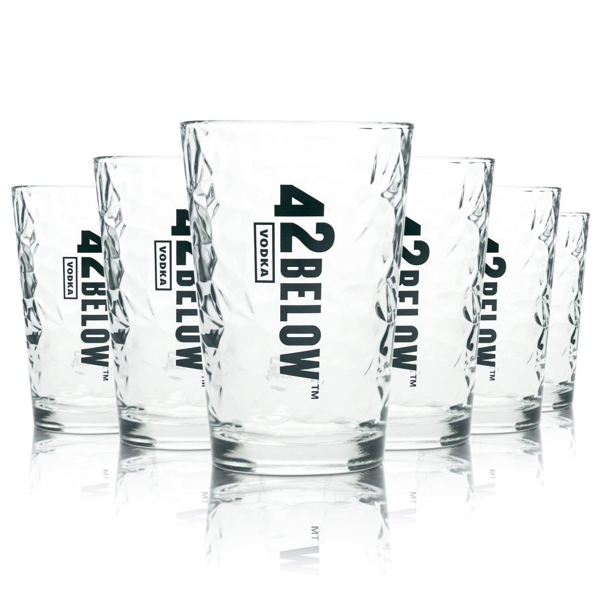 6x 42 poniżej kieliszka do wódki 0,4l Longdrink Glasses Relief Contour Cocktail Tumbler Ice