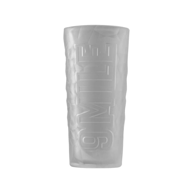 6x 9 Mile Vodka Glass 0.3l Longdrink High Frosted Relief Glasses Stackble Contour