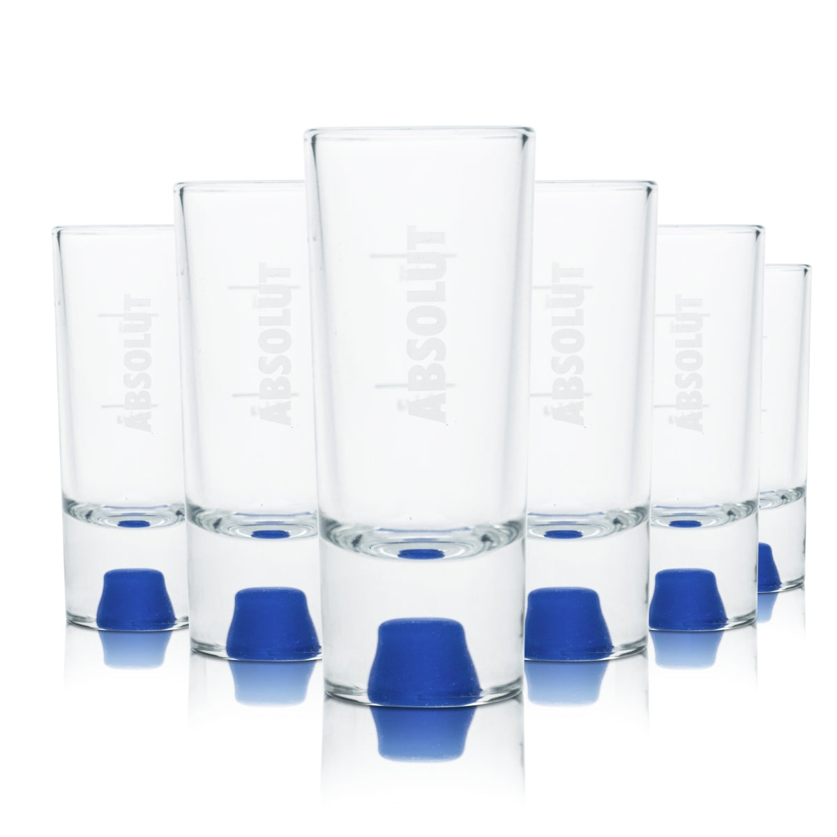 6x Absolut Szklanka 4 cl 40 ml Szklanki do shotów Stamper Krótka wódka Kalibrowane Gastro Pub