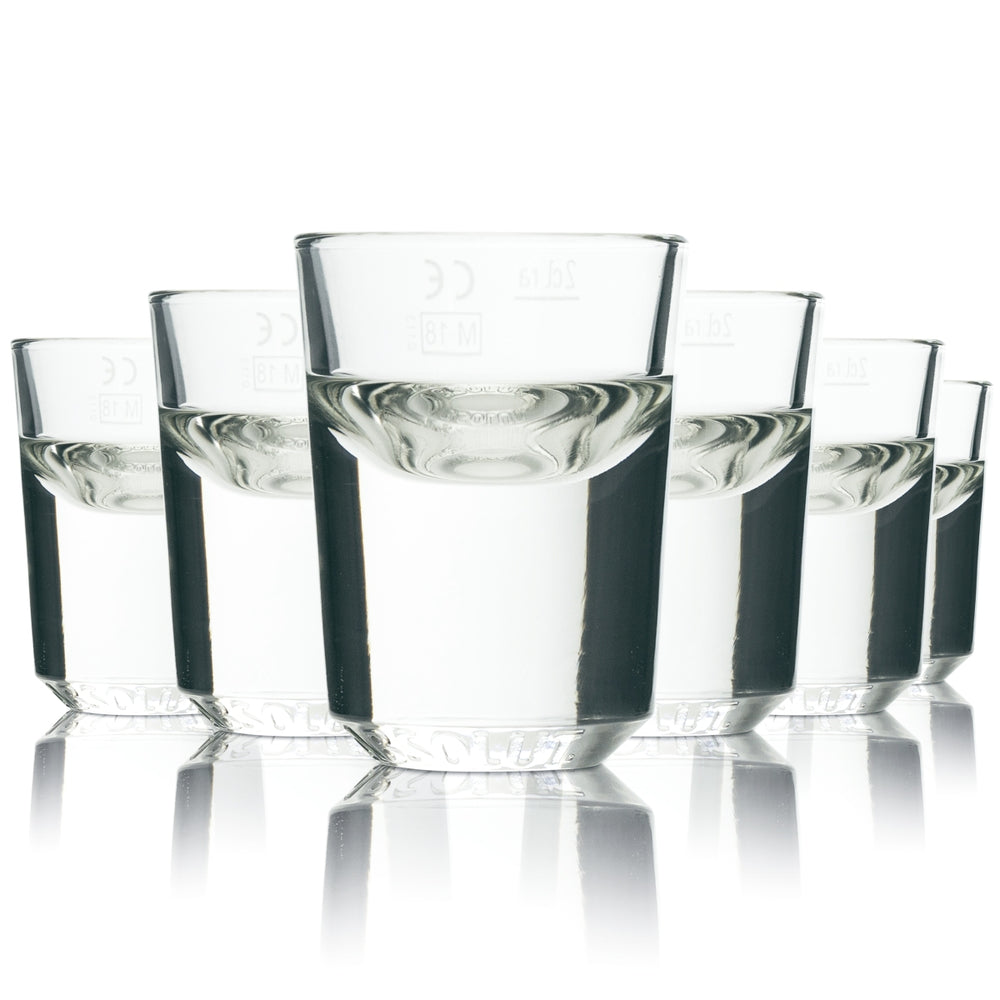 6x kieliszek Absolut Shot 2 cl Kieliszki do wódki Kurze Stamper Kieliszki gastronomiczne Kalibrowane Bar