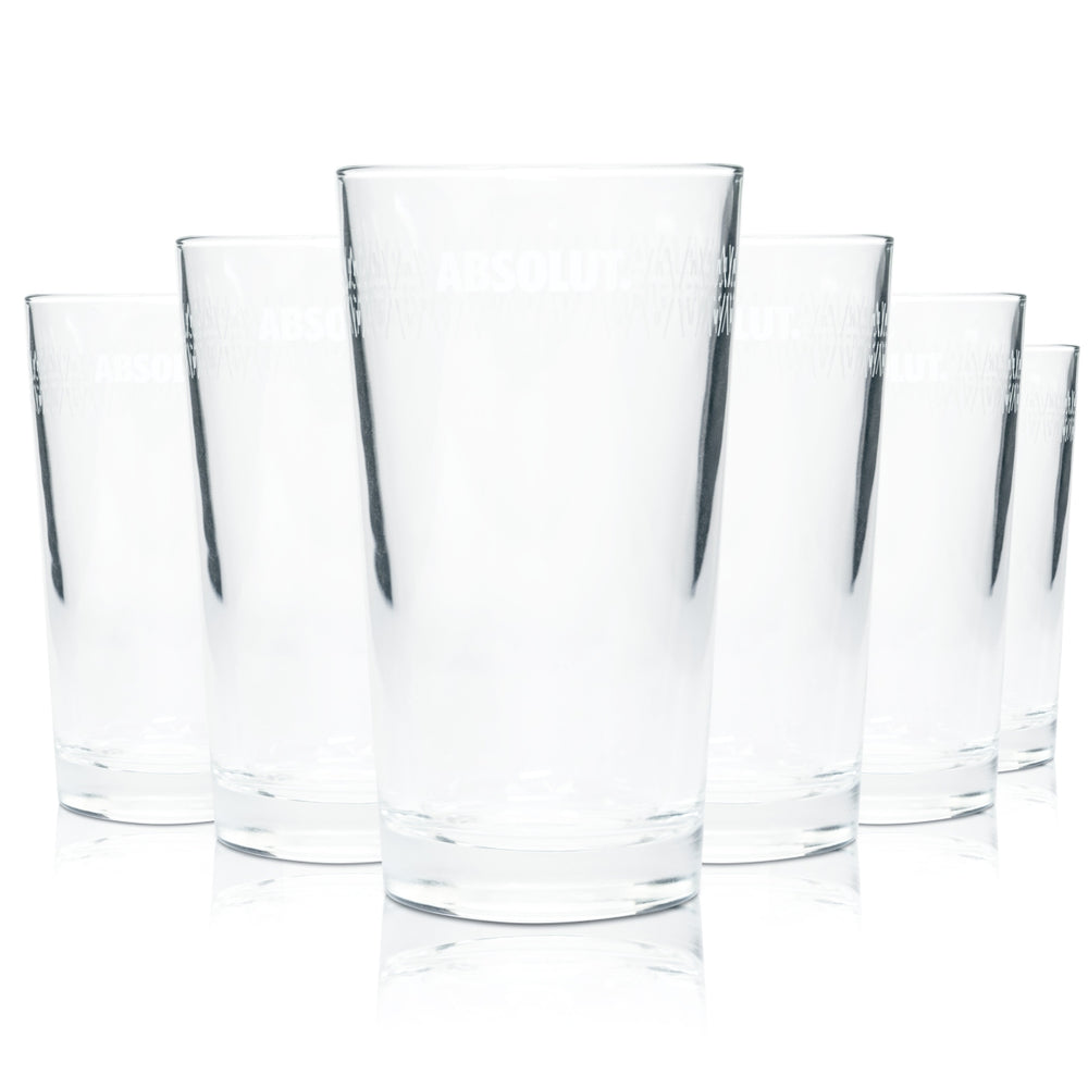 6x Absolut Vodka Glass 0,3l Tumbler Elyxir Tumbler Longdrink Kieliszki do koktajli