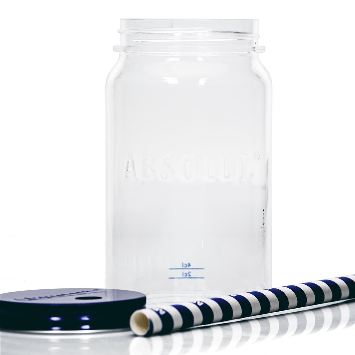 6x szklany plastikowy kubek Absolut Vodka z pokrywką – Widok 3