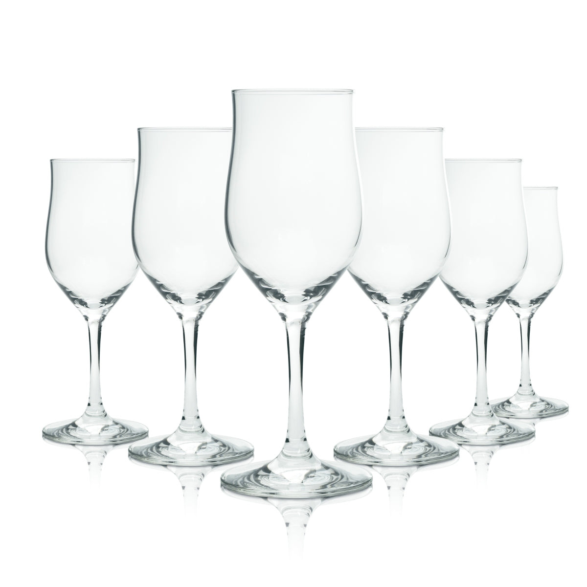 6x Adelholzener Glass 0,12l Flute Goblet Glasses Mineral Spring Water Sparkling Bay