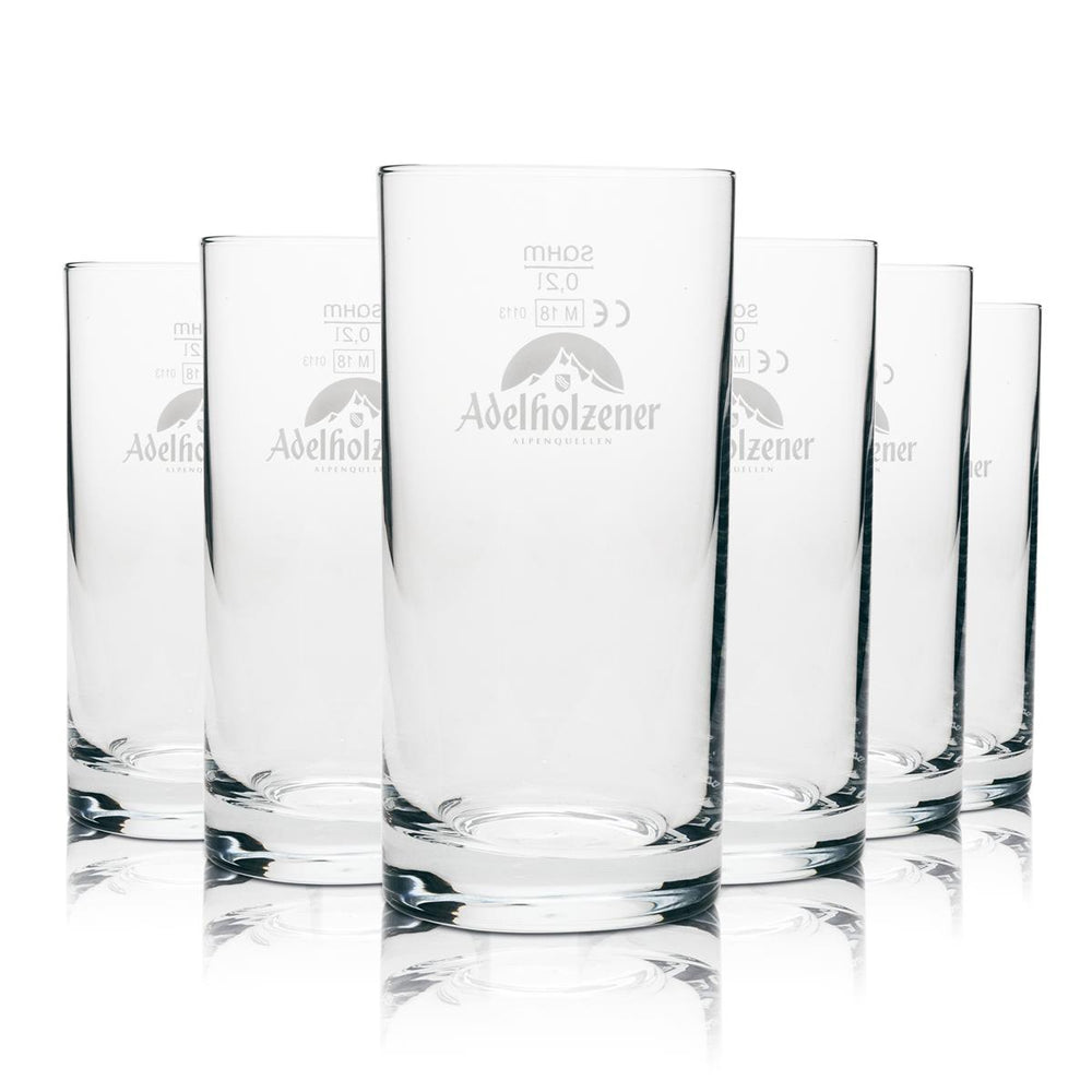 6x Adelholzener szklanka do wody 0.2l tumbler Sahm