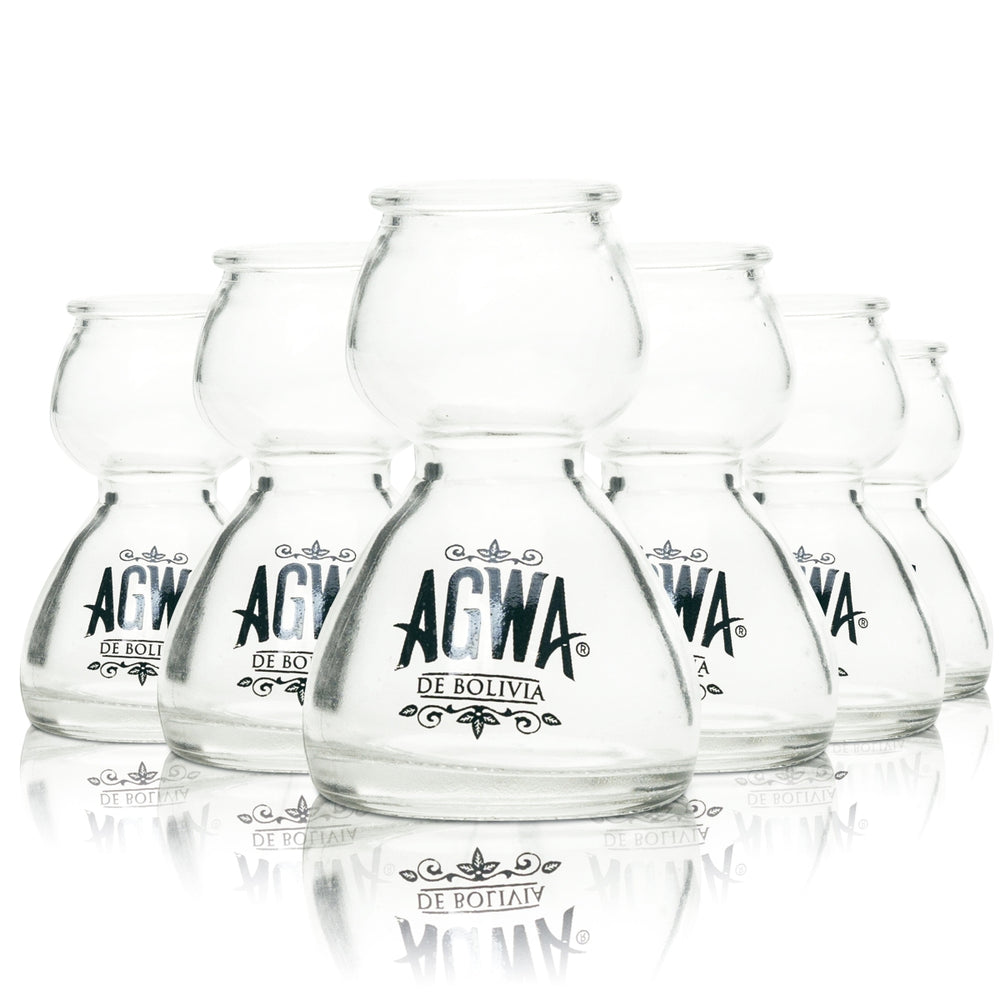6x Agwa de Bolivia Glass A-Bomb 4cl Shot Babco Long Bomb Glasses Schnapps Short
