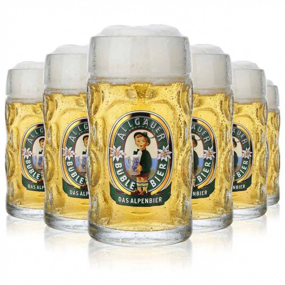6x szklanka Allgäuer Büble 0,5 l kufel piwny Alpenbier Humpen Seidel zestaw szklanek
