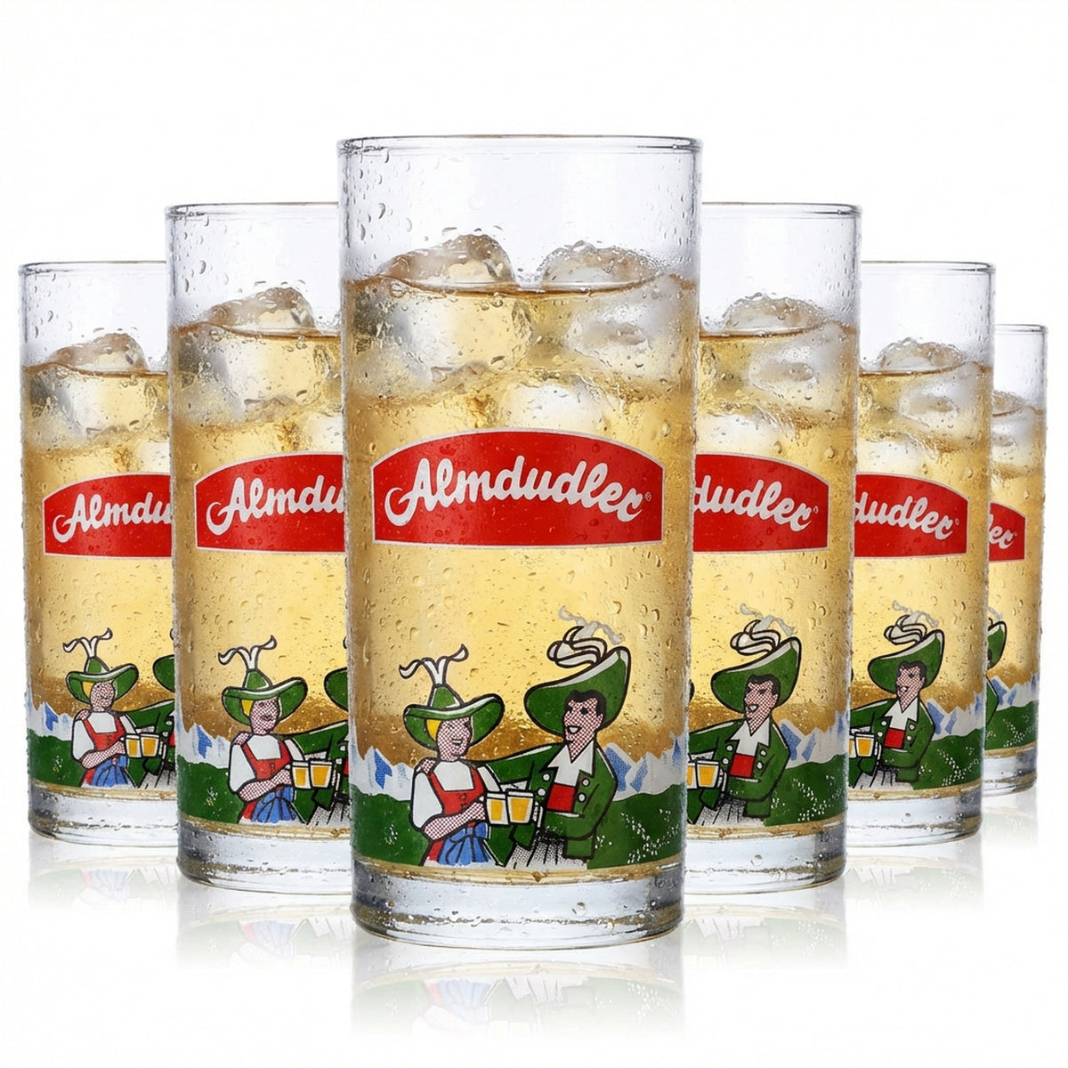 6x Almdudler Napój bezalkoholowy Szklanka Limoglas Szklanki 0,2 l Kubek Sahm