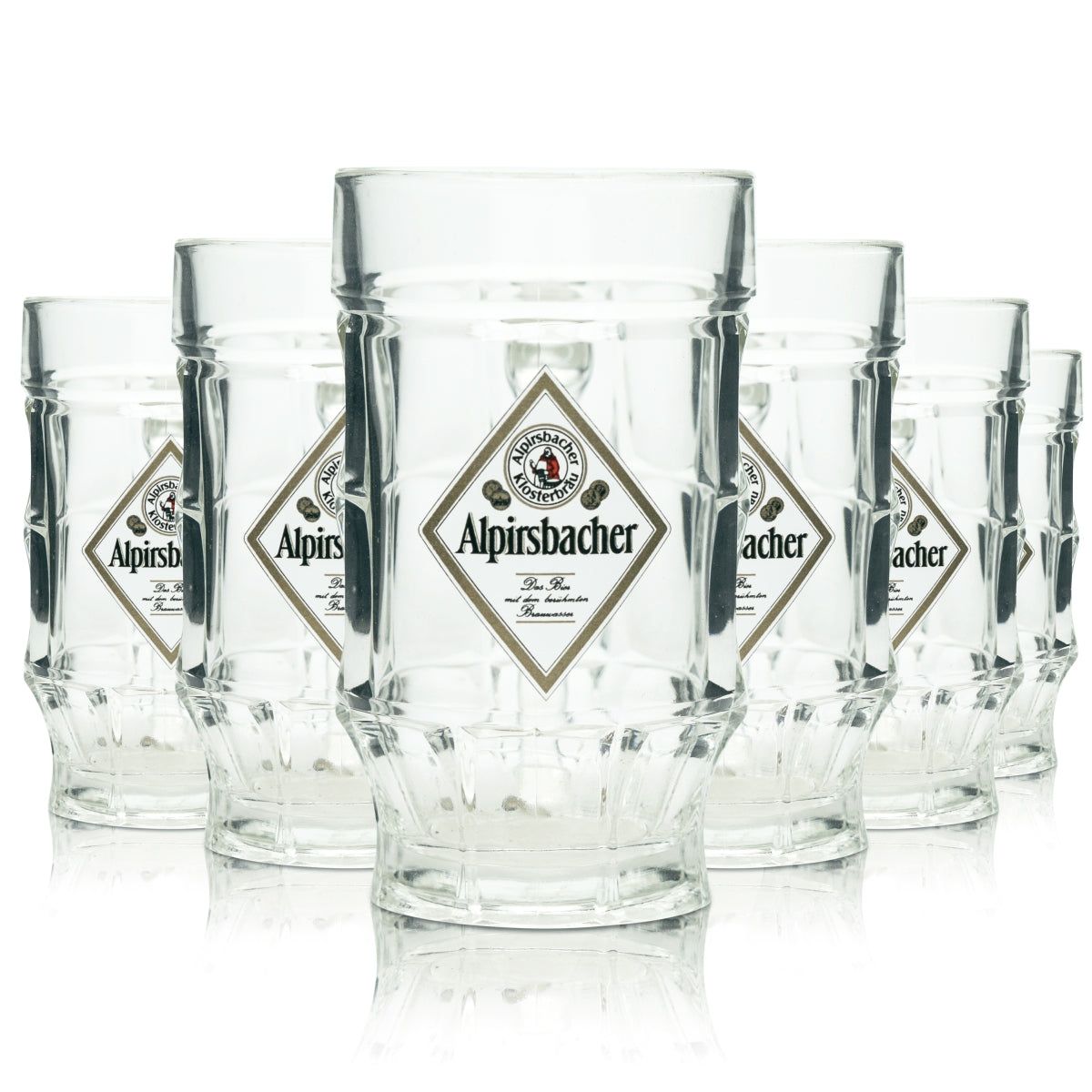 6x szklanka do piwa Alpirsbacher 0,3 l Krug Strassburg Sahm Seidel Henkel Szklanki Humpen