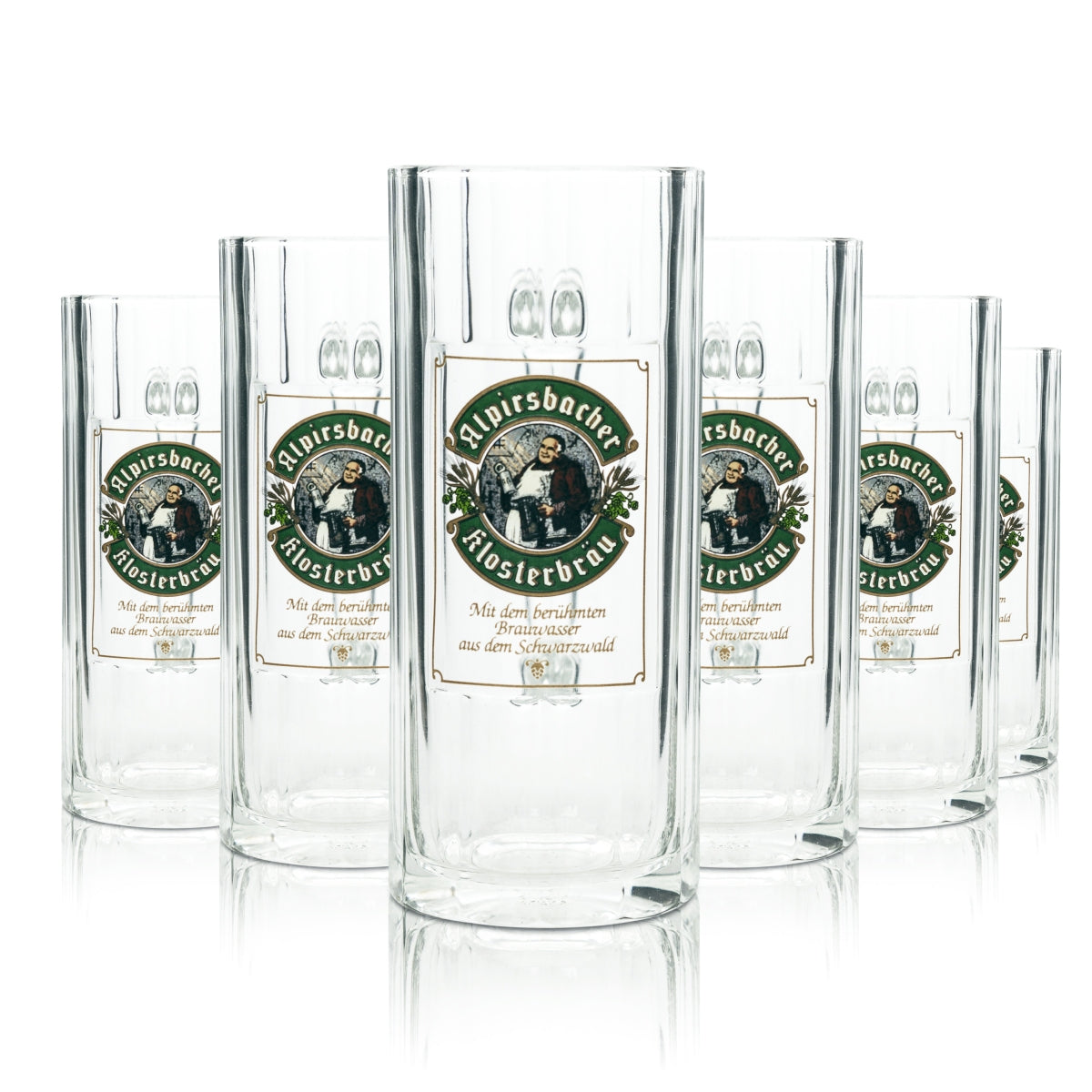 6x szklanka do piwa Alpirsbacher 0,4l kufel Klosterbräu Wallenstein Sahm Seidel szklanki