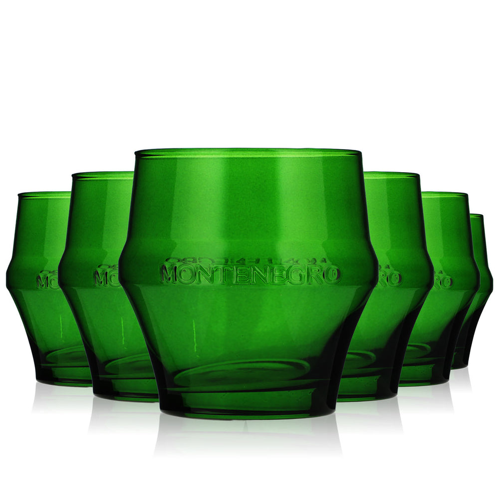 6x Amaro Montenegro Likier Szklanka 0,3 l Szklanki Kubki Tumbler Standard Zielony