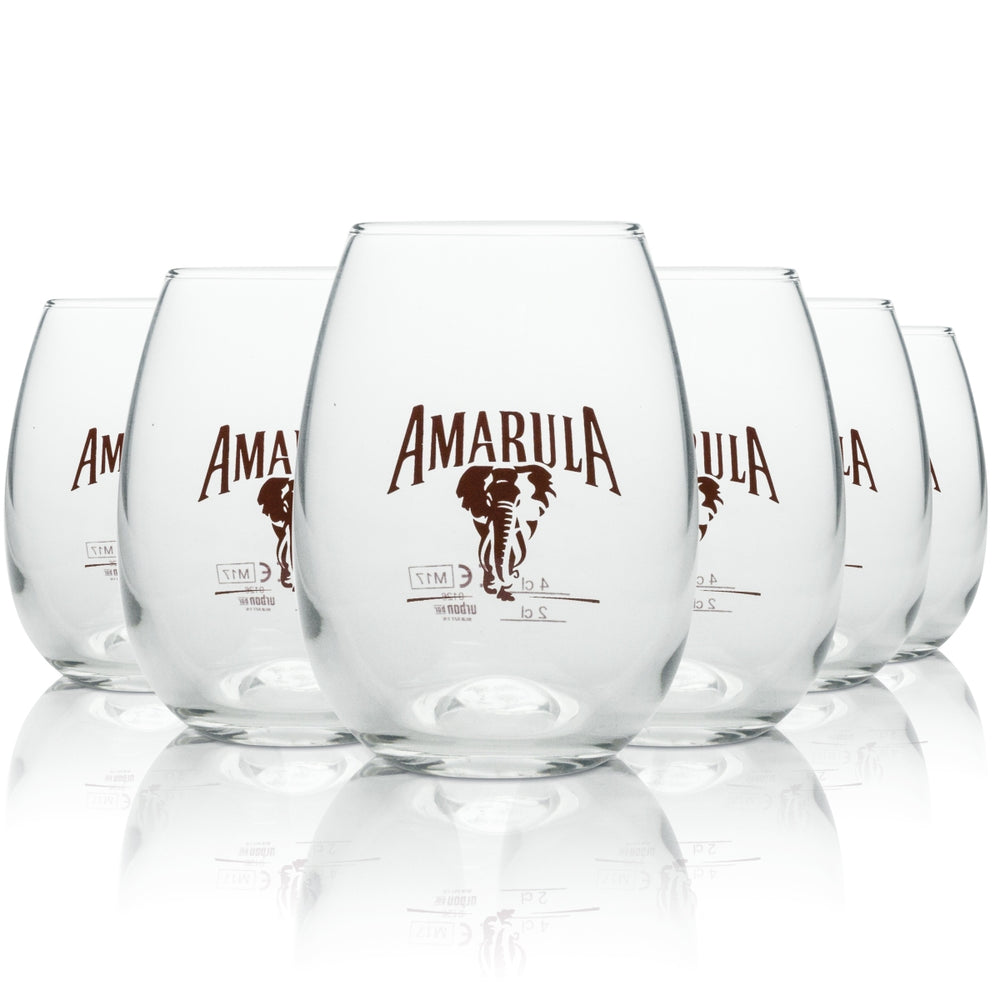 6x szklany kubek do likieru Amarula