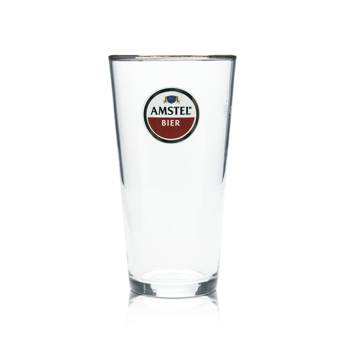 6x kufel do piwa Amstel Glass 0,25l ze złotą obwódką Gastro Bar Pub Mug Cup Beer – Widok 2