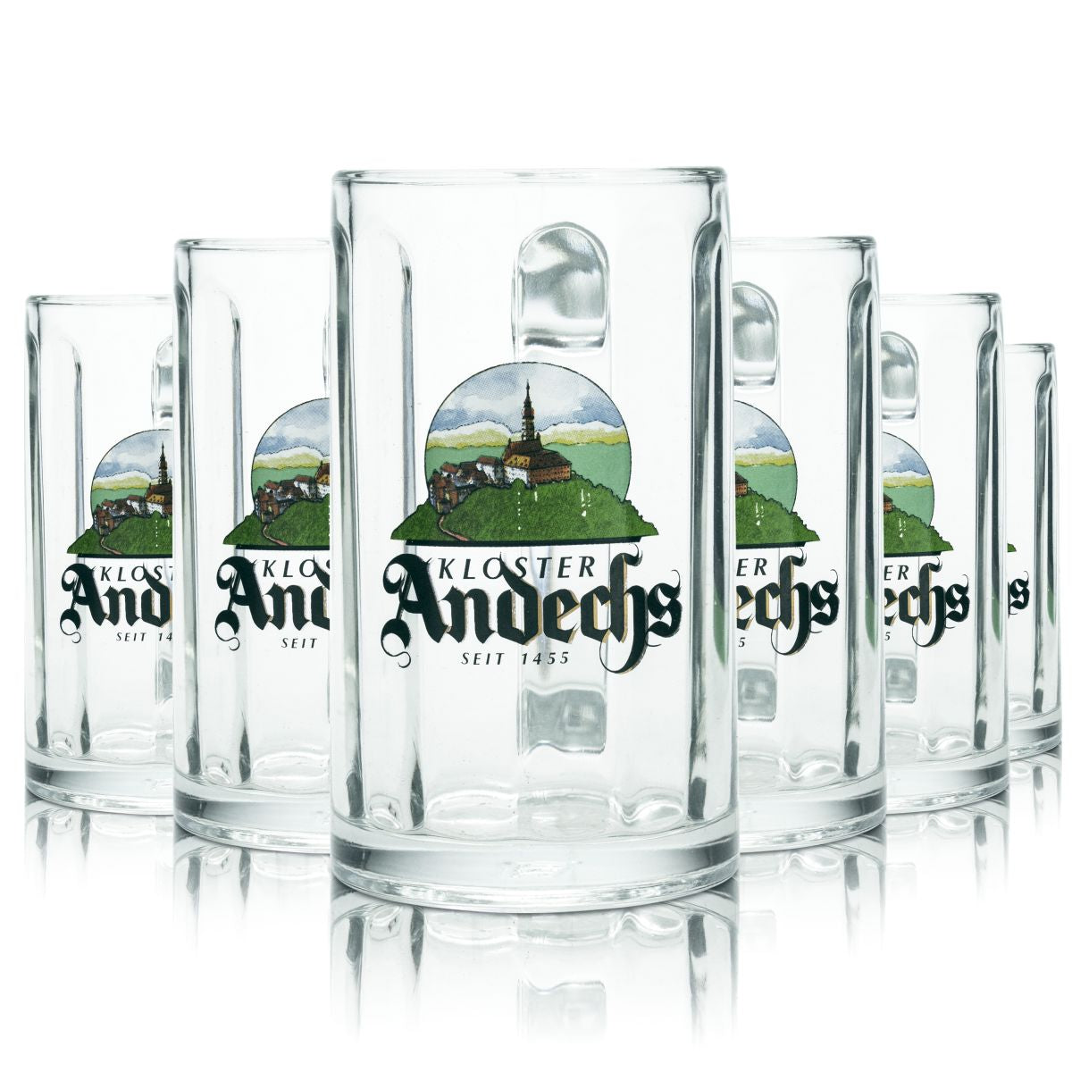 6x szklanka do piwa Andechs 0.2l szklanka konturowa kufel do piwa kufel Seidel zestaw szklanek klasztornych