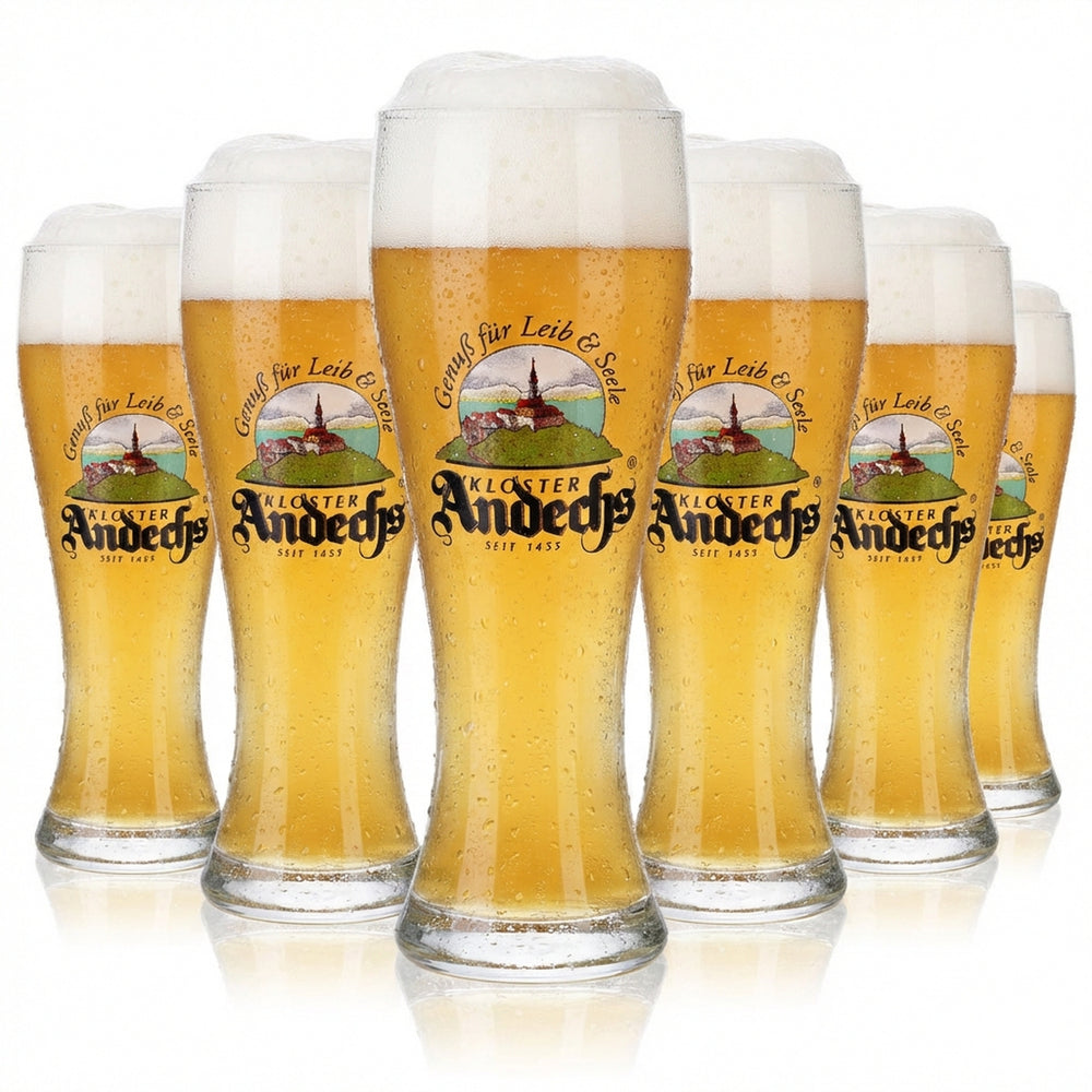 6x szklanka do piwa Andechs Szklanki 0,3 l Piwo pszeniczne Rozkosz dla ciała i duszy Ziołowe