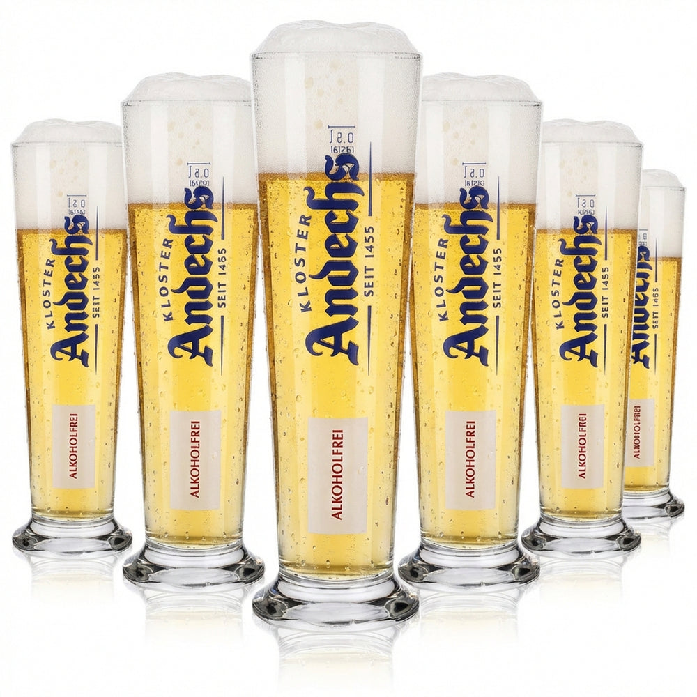 6x szklanki do piwa Andechs 0,5 l szklanka do piwa pszenicznego bezalkoholowego Rastal