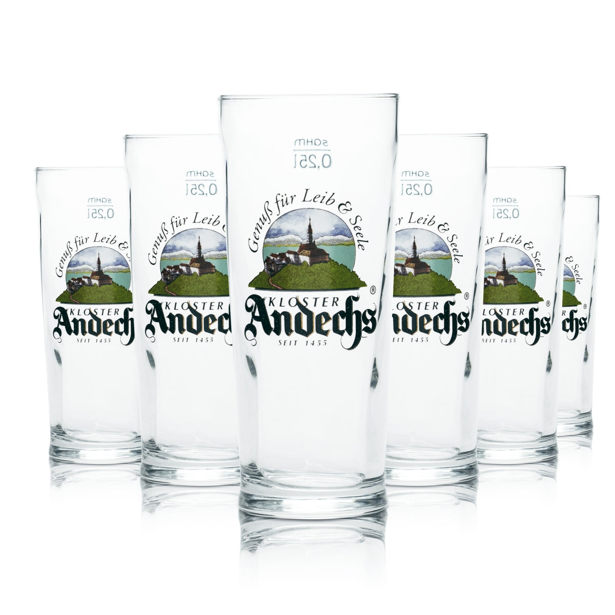6x szkło Andechs 0.25l kufel do piwa szklanki barowe Klosterbrauerei Bockbier Gastro