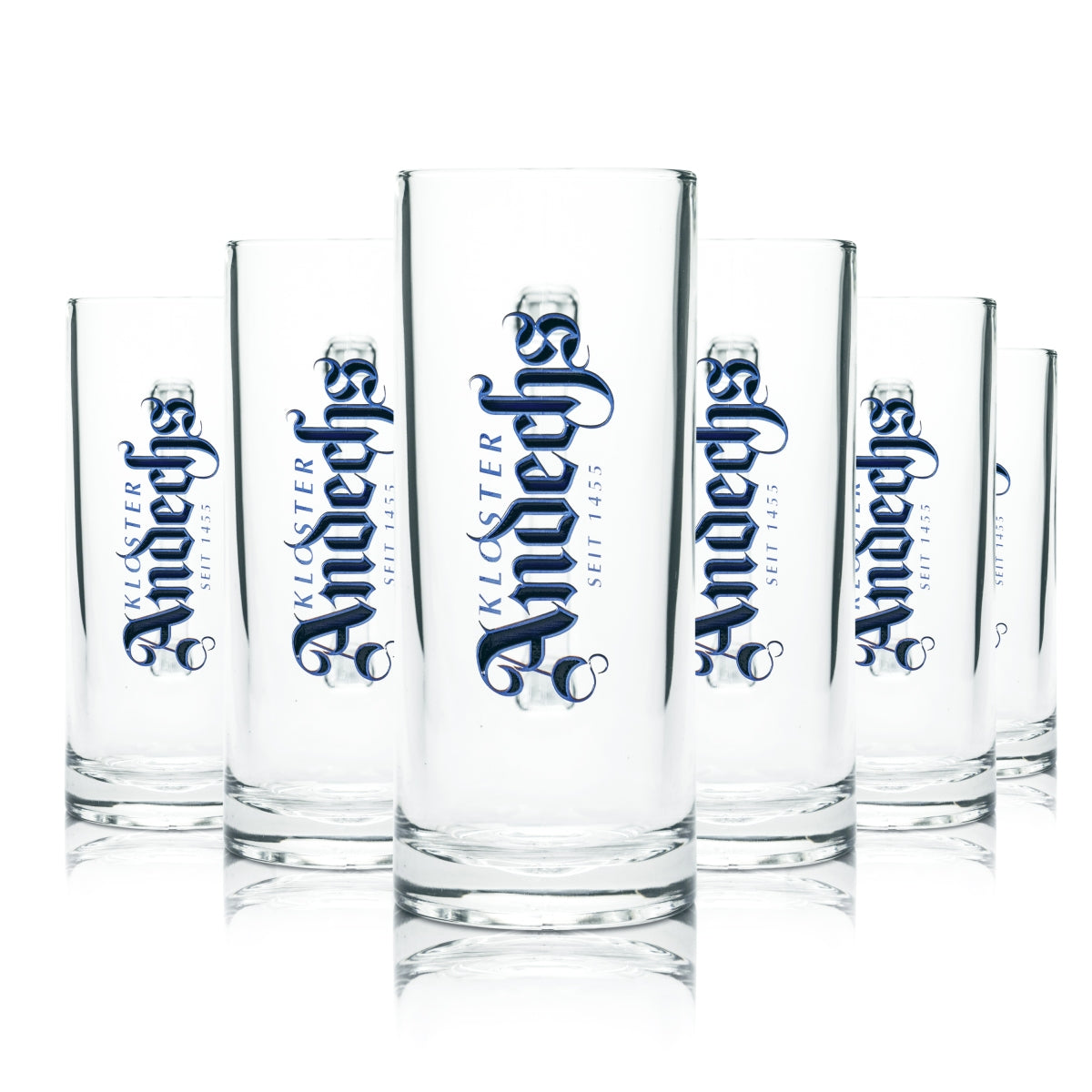 6x szkło Andechs 0,5l kufel do piwa Kloster Brauerei Humpen Seidel szklanki Gastro